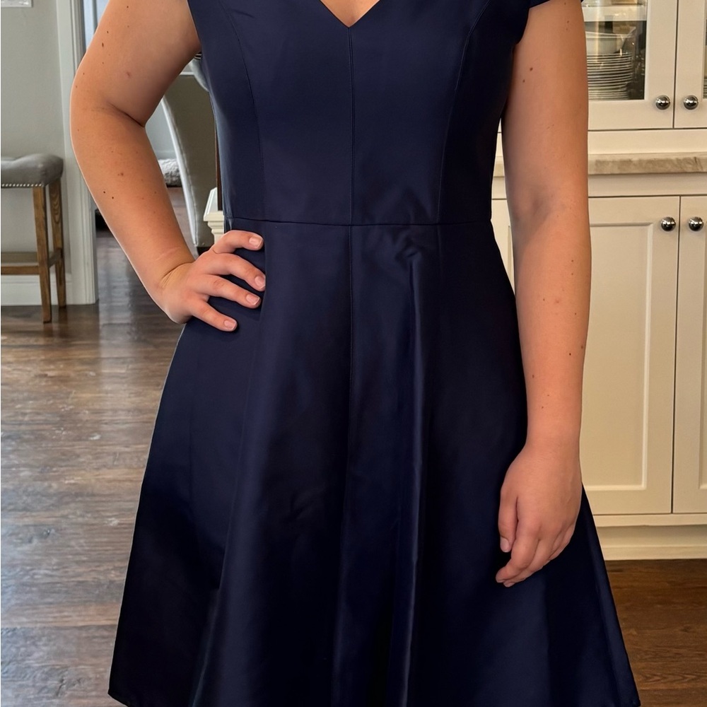 Halston Heritage Navy A-Line Dress